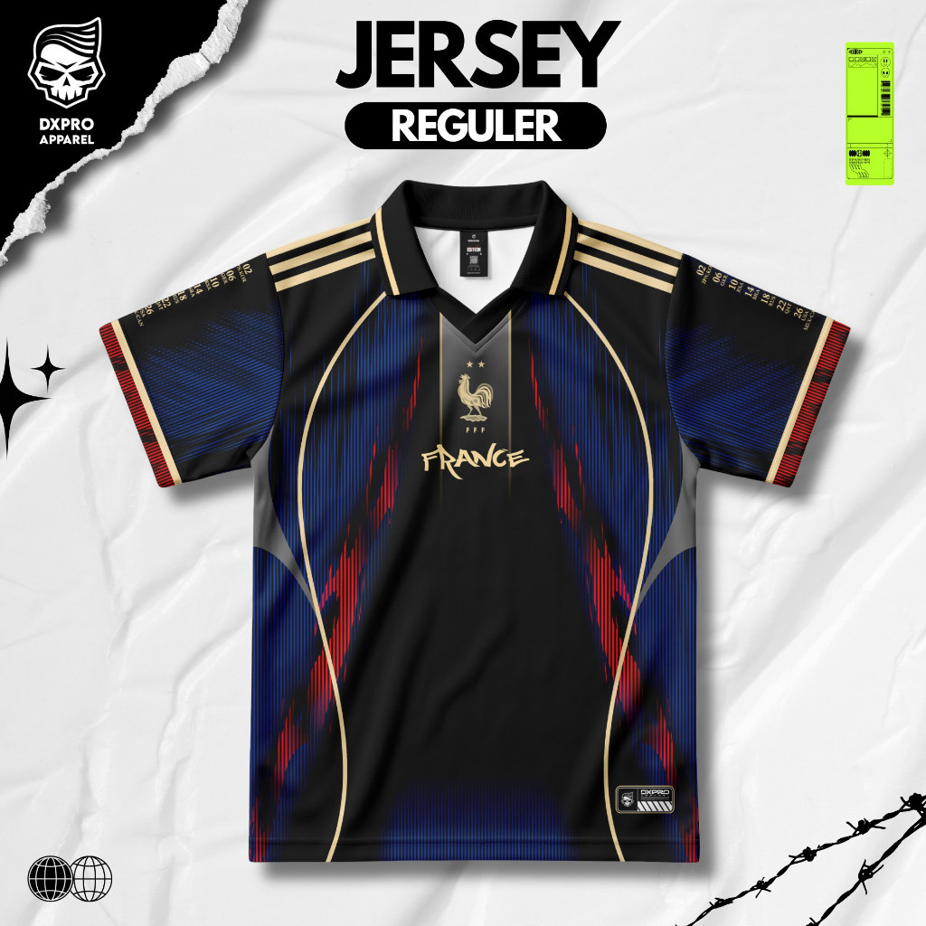 DXPRO - Fantasy Regular Sport France Luxury Special Edition Champions Jersey - Dryfit UV P