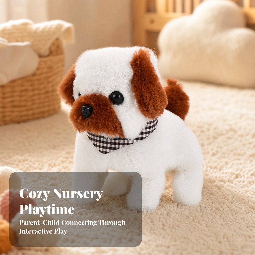 Đi Bộ Barking Đồ Chơi Chó Huggable Đi Bộ Barking Đồ Chơi Mềm Chó Đồ Chơi Mềm Chó Con Đồ Chơi Có Khăn