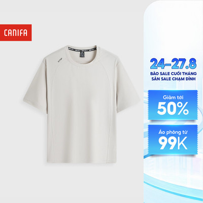 Áo phông active nam cổ tròn ngắn tay basic CANIFA 8TS26S003