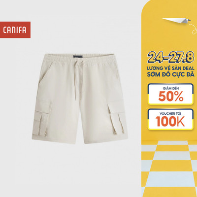 Quần soóc nam túi hộp dáng rộng CANIFA 8BS26S013