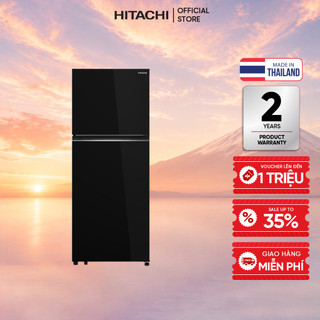 [MIỄN PHÍ GIAO HN HCM]Tủ lạnh Hitachi Grand Carbon HRTN6408SAGBKVN 2 cửa 374L ngăn đông trên đá tự động xuất xứ Thái Lan