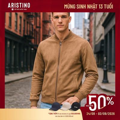 Áo Khoác 2 Lớp Bomber Aristino Thiết Kế Trẻ Trung Thanh Lịch Nam Tính AJK600EDP01