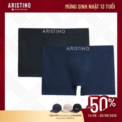 [COMBO 2] Quần lót nam ARISTINO boxer, công nghệ không đường may, co giãn, thoáng khí ABX012EXP02