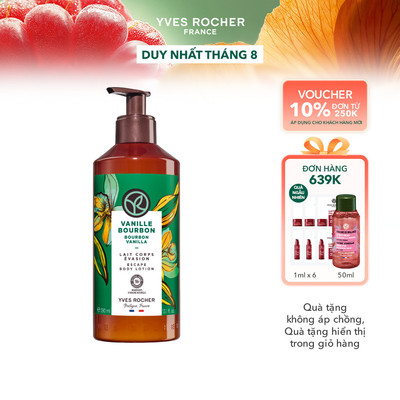 Sữa dưỡng thể hương vani Yves Rocher Body Lotion Bourbon Vanilla 390ml