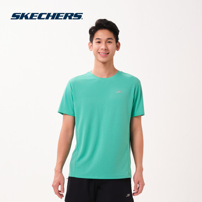 Áo Thun Tay Ngắn Nam Skechers Running Performance Short Sleeve Tee - SP126M093-01K1
