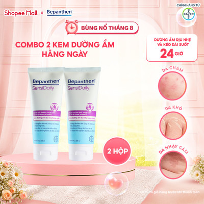 [Kols] Combo 2 Kem Dưỡng Ẩm Hằng Ngày BEPANTHEN Sensidaily Tuýp 200G x2 Dành Cho Da Khô, Nhạy Cảm và Dễ Bị Chàm