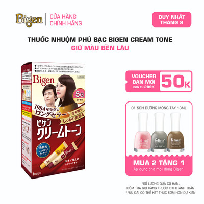 Thuốc Nhuộm Tóc Phủ Bạc Tại Nhà Bigen Cream Tone - Phủ Bạc Nội Địa Nhật Giữ Màu Bền Lâu 80ml