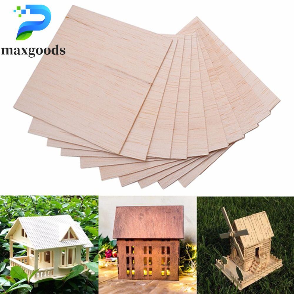 MAXGOODS Gỗ trầm Gỗ dán Điêu khắc Mô hình Máy bay Tàu đồ chơi Vật liệu xây dựng Mô hình gỗ DIY Tấm g
