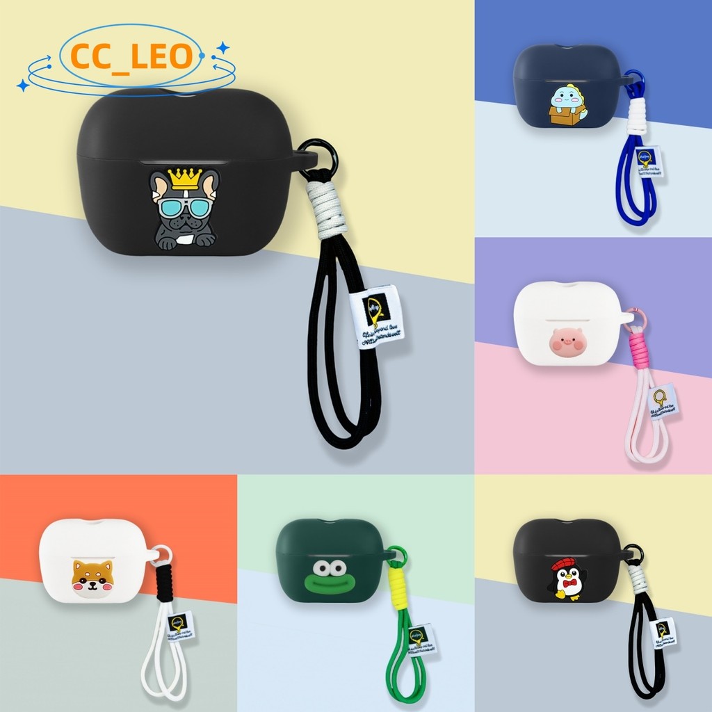 Suitable for Sennheiser Accentum Clip Case Silicone Soft Case Cute Penguin Bulldog Cartoon Shockproo