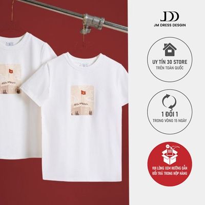 Áo phông Việt Nam Quảng Trường Ba Đình 2T42.2507CT  Áo thun unisex cờ đỏ sao vàng Việt Nam thiết kế bởi JM Dress Design