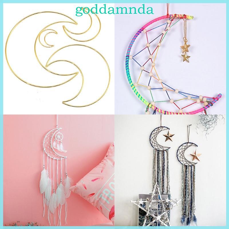 GODD Macrame Project DIY Metal Macrame Moon Hoop cho Dreamcatcher Làm Nhẫn