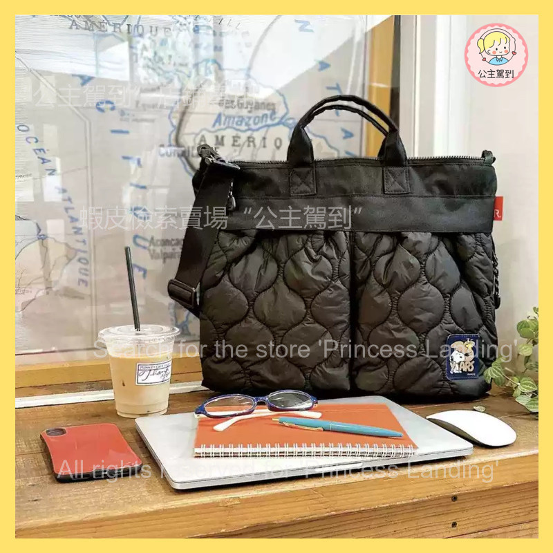 PEANUTS Quilted Shoulder Bag Detachable Shoulder Strap SNOOPY Retro Style Large-Capacity Cross-Body 