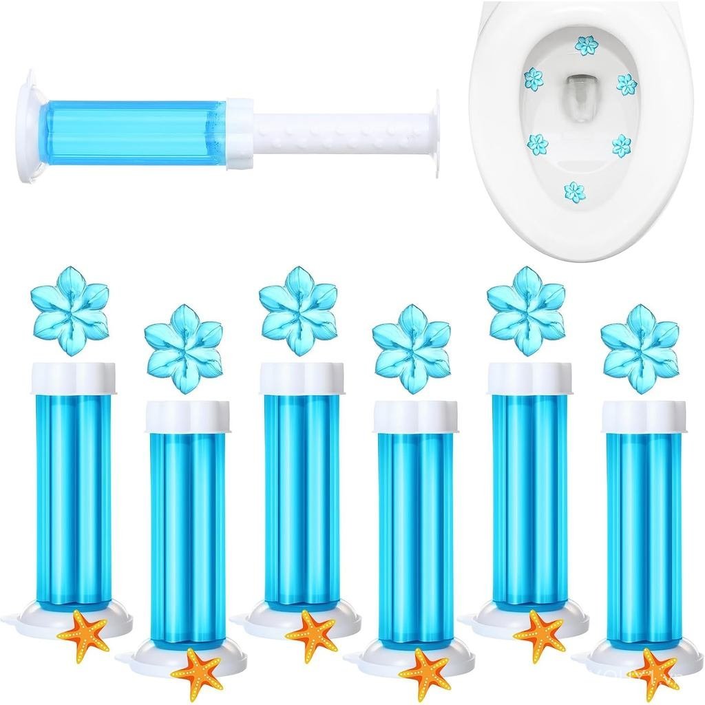 6 Pcs Toilet Gels 84 Count 1 Kind Flower Stamp Bowl Gel Scent Toilet Stain Removal Cleaner Air Fresh
