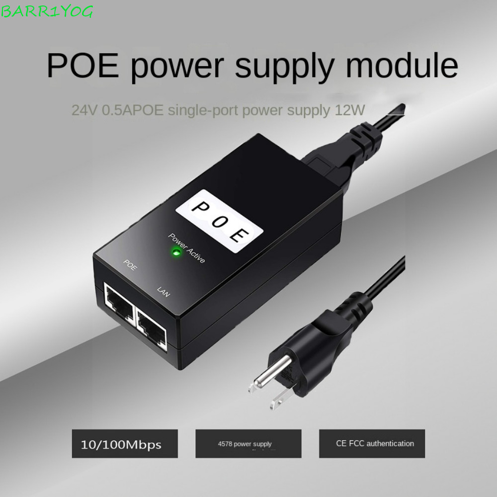 BARR1Y0G POE Power Injector, 24V / 48V 0.5A IEEE802.3af / tại POE Power Supply, Router Power Supply 