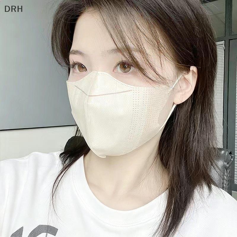 DRH 100 Chiếc Mặt nạ bảo vệ 3D Mặt nạ mềm thoáng khí cho môi trường văn phòng hoặc học thuật VN