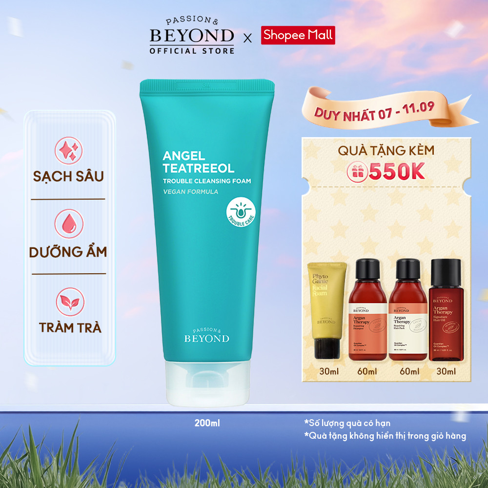 [Beyond Official] Sữa rửa mặt tràm trà thuần chay Beyond Angel Teatreeol Cleansing Foam 200ml