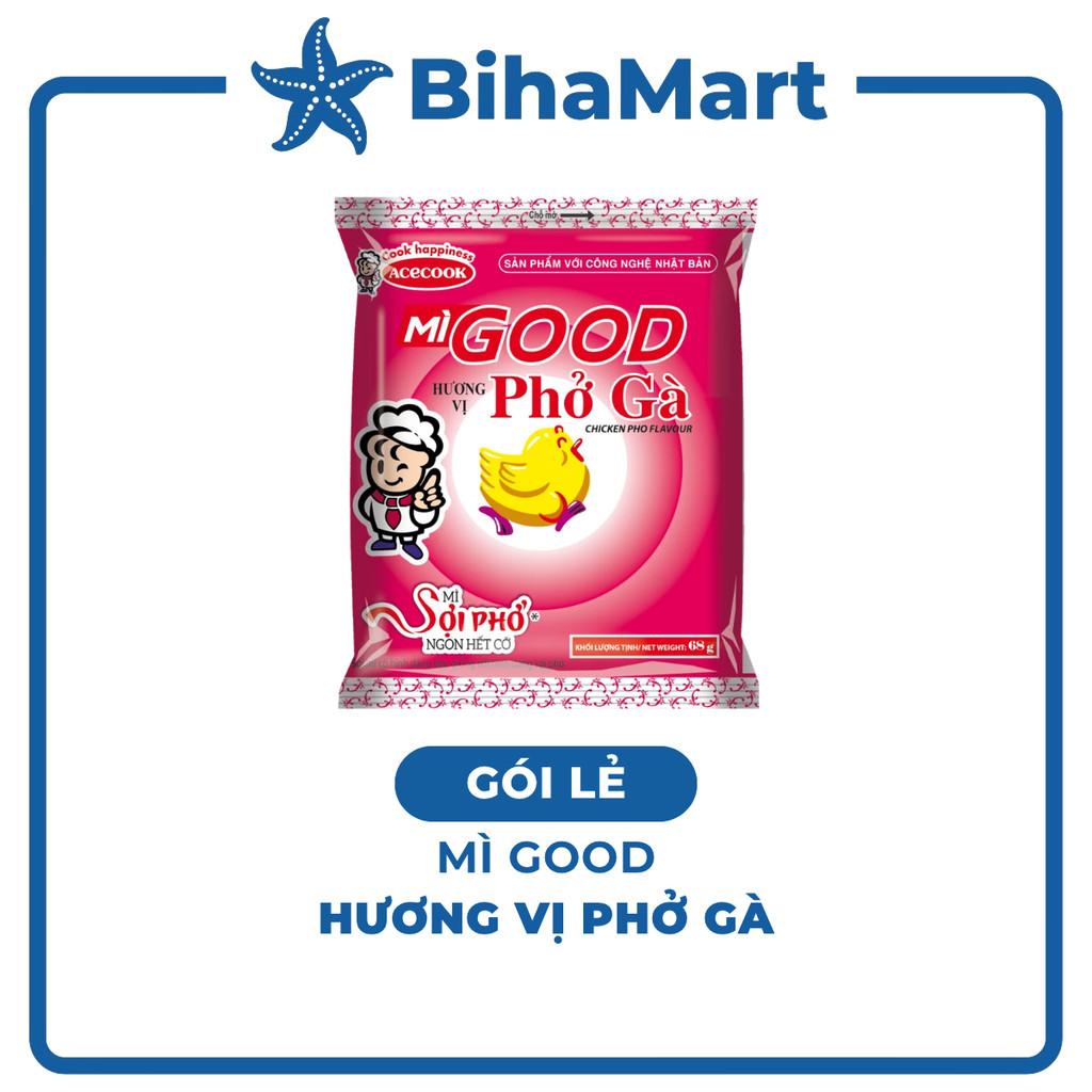 [GÓI LẺ] - ACECOOK - Mì Good sợi phở hương vị Phở gà, Mì sợi phở Good vị phở gà, Mì Good phở gà sợi 