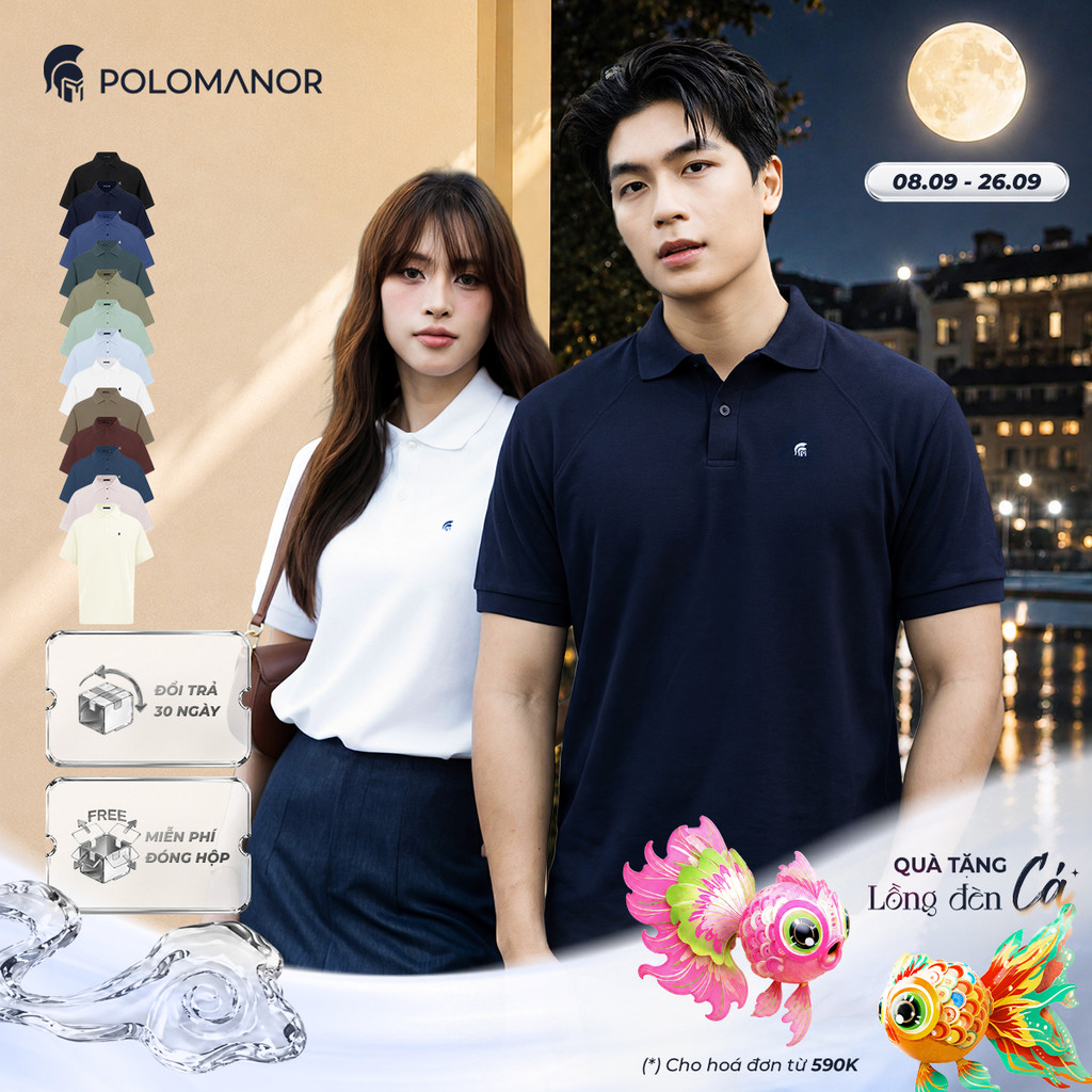 [DEAL LỄ 2/9] [BEST SELLER] Áo polo nam cao cấp BASIC DIAMOND, POLO QUỐC DÂN vải CVC Diamond, sang t