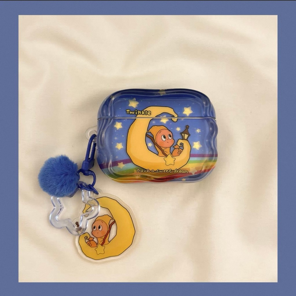 Moon Boat Twinkle Twinkle Vỏ AirPods dễ thương Vỏ silicon mềm Vỏ AirPods Pro 2 Vỏ AirPods Pro 3 Vỏ A