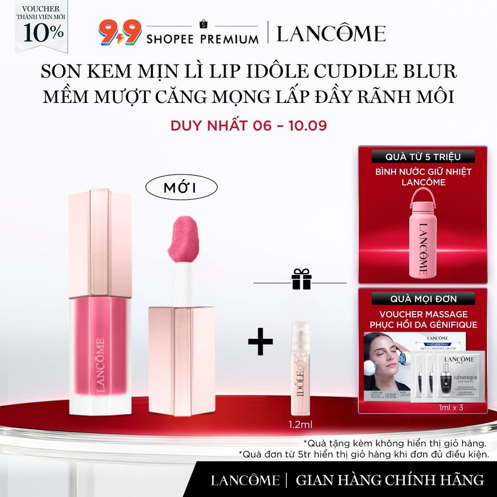 Son Kem Mịn Lì Lancome Lip Idole Cuddle Blur