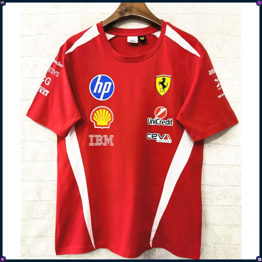 1: 1 Phiên Bản Chính Hãng 2026 2027 Phiên Bản Kỷ Niệm Scuderia Ferrari f1 Drivers Áo Thun Quá Khổ po