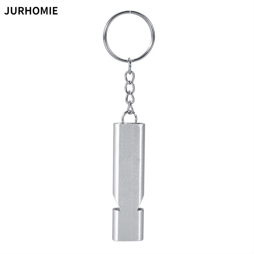 JURHOMIE 4 Còi khẩn cấp, Âm thanh siêu lớn có dây buộc Móc khóa Còi huấn luyện chó, Chất liệu nhôm m