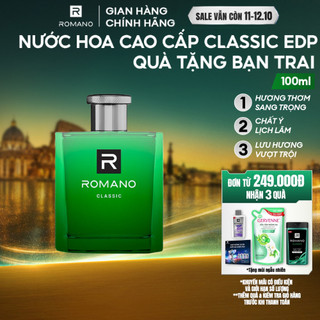 Nước hoa nam cao cấp dành cho nam Romano Classic hương thơm cổ điển mạnh mẽ 100ml/chai