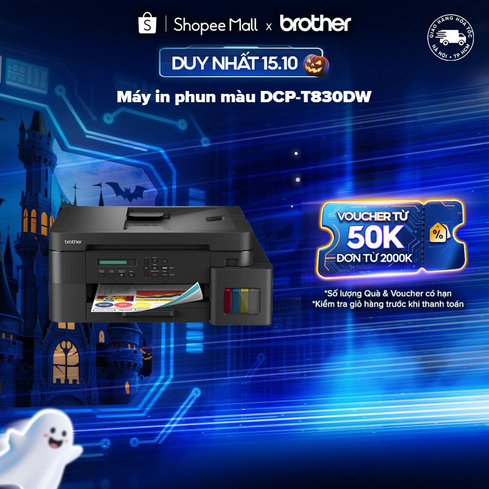 Brother DCP-T830dw - Máy In Phun Màu Đa Năng, In Ấn Tiết Kiệm