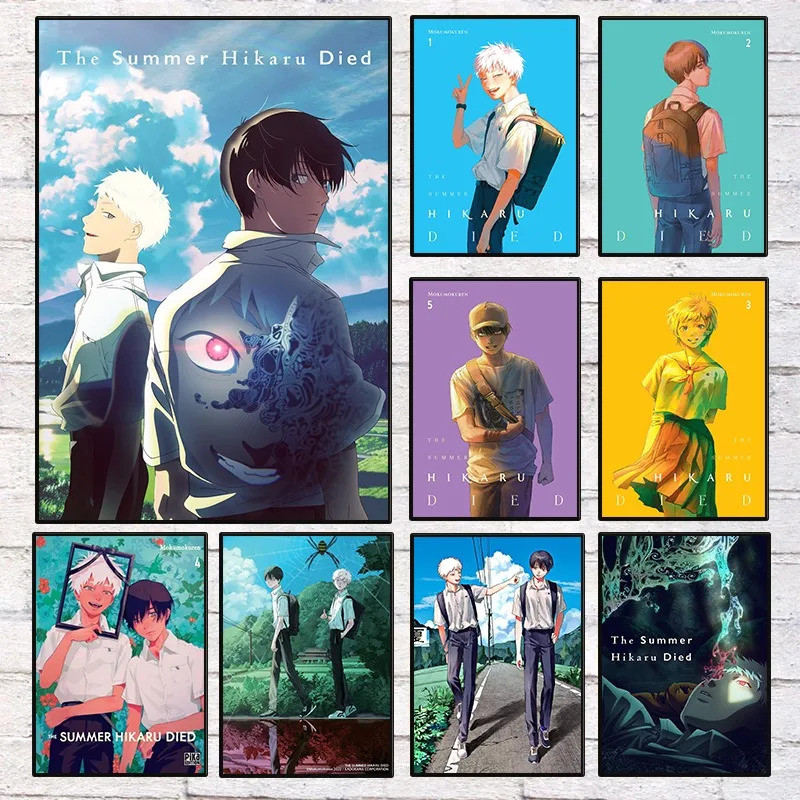 Poster anime "Cái chết của Hikaru vào mùa hè" Manga hiện đại Bí ẩn Anime HD Artist Trang trí nội thấ