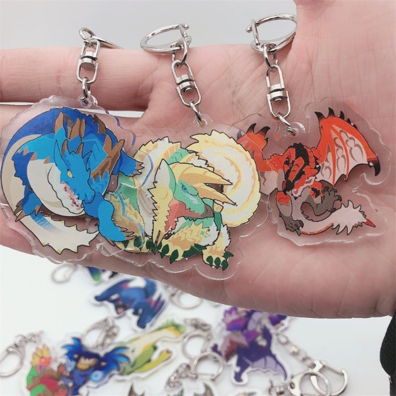 Móc khoá mica trong suốt Game Monster Hunter Keychain Anime Manga