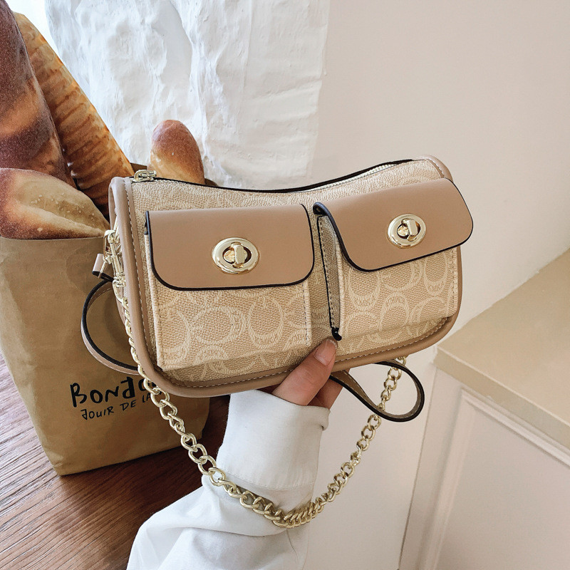 New vintage bowling chain bag, Boston shoulder crossbody bag