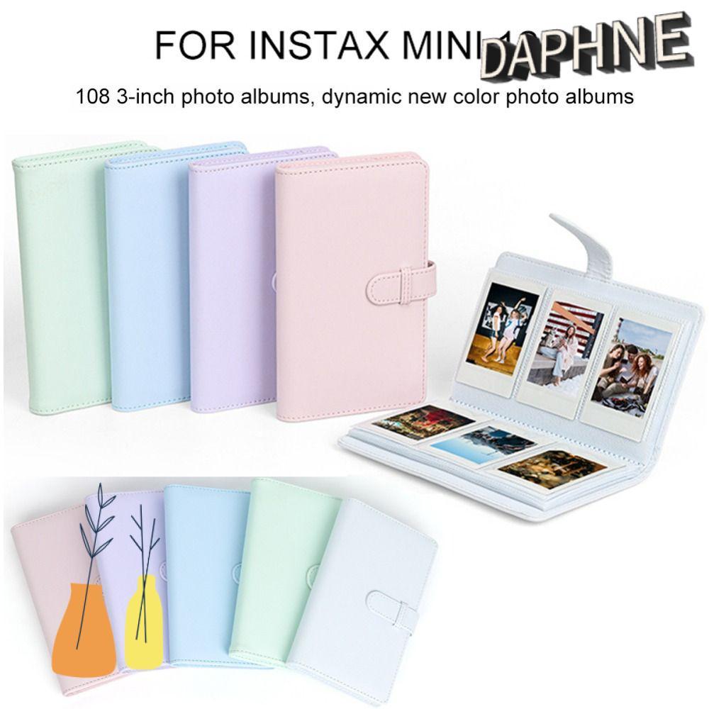 DAPHS Film Camera Bộ sưu tập da PU Lưu trữ sách 3 inch cho Fujifilm Instax mini 12