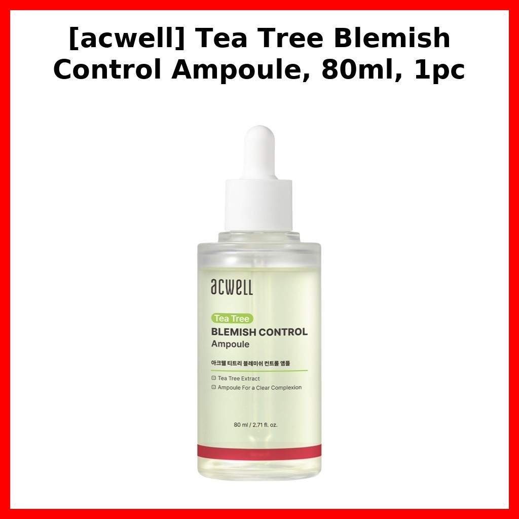 [acwell] Tea Tree Blemish Control Ampoule, 80ml, 1pc / Serum Hàn Quốc / Kiểm soát vết thâm / Xác thự