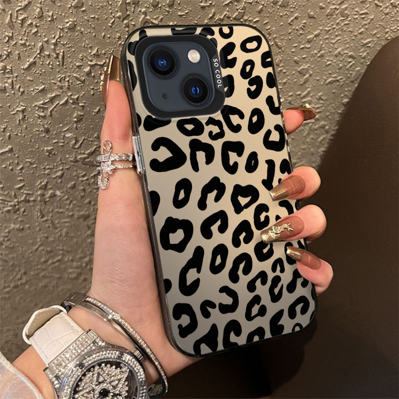Ốp Lưng Da Báo Đen Trắng Cho Samsung Galaxy A02S A03 A04 A03S A05 A05S A06 4G A07 A17 A12 13 A14 A15