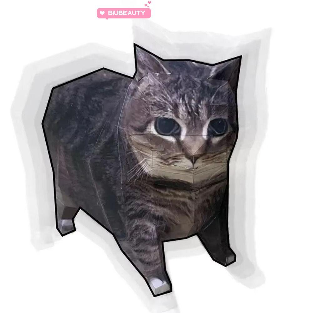 BIUBEAUTY Kitten Stereo Origami, Maxwell Cat DIY Oiiao Cat Paper Model, Quà tặng Wondering Kitten Ha