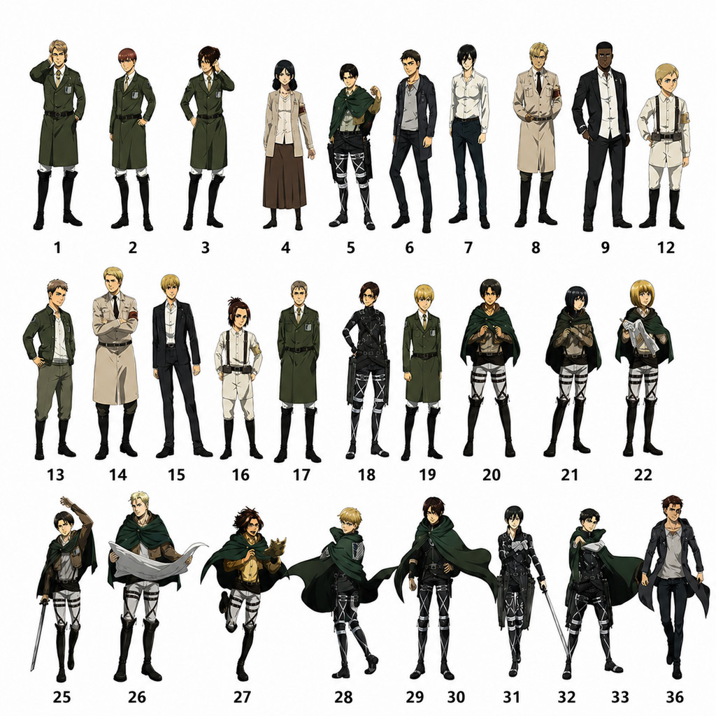 Attack on Titan Anime Levi Mikasa Ackerman Eren Armin Acrylic Stand Erwin Reiner Braun Action Figure