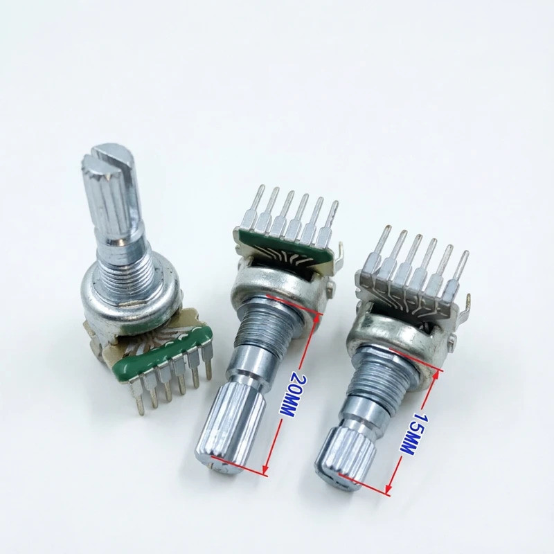 2 Chiếc R1212 Dọc B50K Kênh Kép B503 FC361 FC360 Bộ Khuếch Đại Âm Thanh Âm Lượng Chiết Áp 6 Chân Trụ