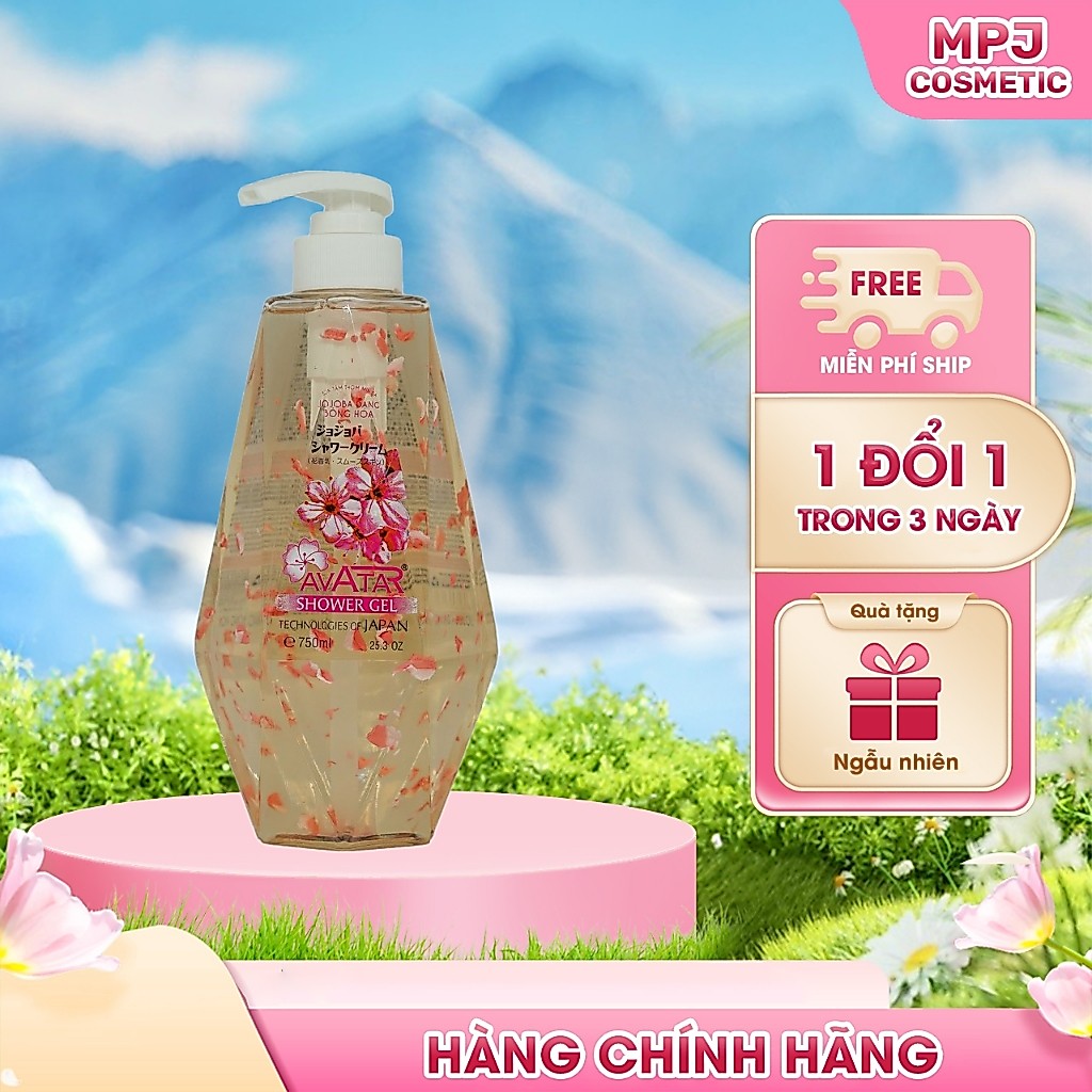 Sữa Tắm Trắng Da Hương Nước Hoa Avatar Jojoba Shower Gel (Chai 750mL)