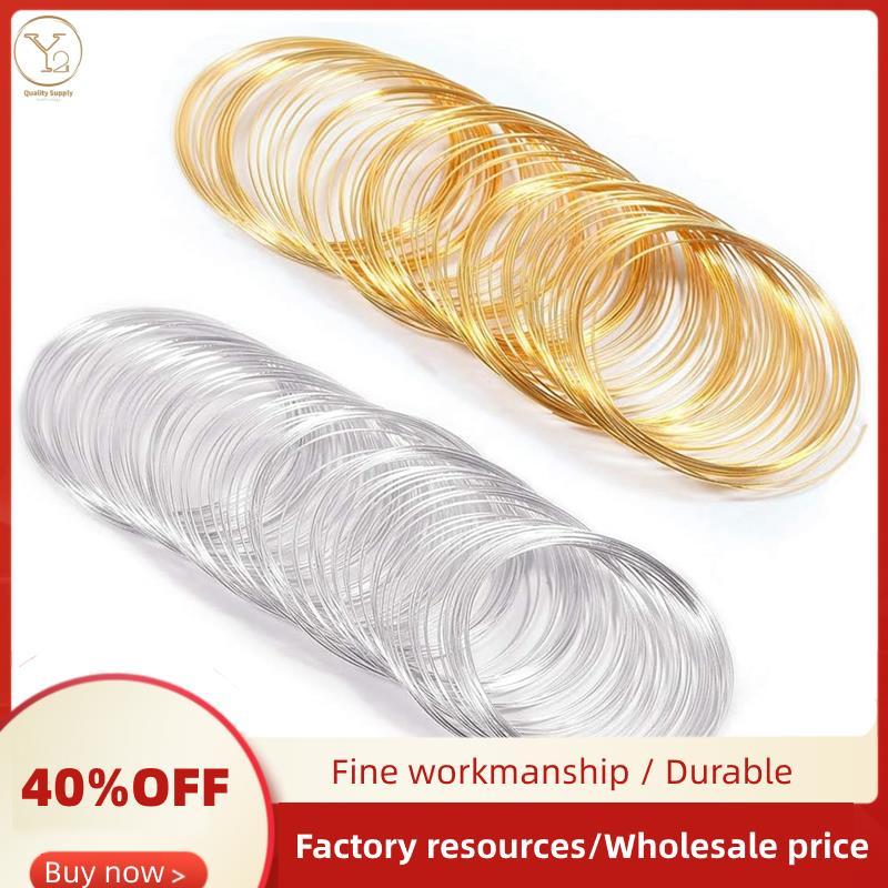 200-Loops Dây Nhớ Cho Vòng Tay Làm Vàng Màu Bạc Trang Sức Dây Nhớ Đính Hạt Dây Để Làm Đồ Trang Sức