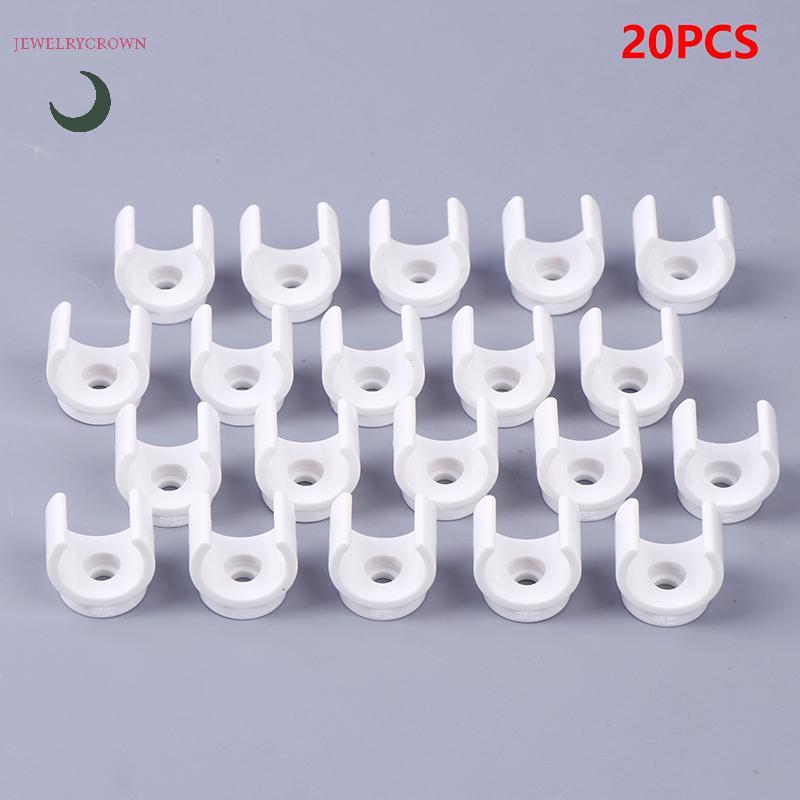 20 Chiếc 20 Mm PVC Kẹp Nước Kẹp Đầu Nối Phù Hợp Cho 0.5 / 0.79 Inch OD Khay TV Ống Móc Treo Ống Hỗ T
