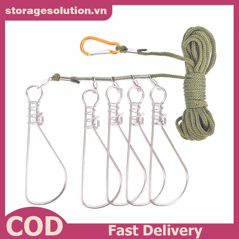 STROASO Fishing Lo Bule Fishing Snaps Chain Stringer With Float Live Fish Lo Belt VN