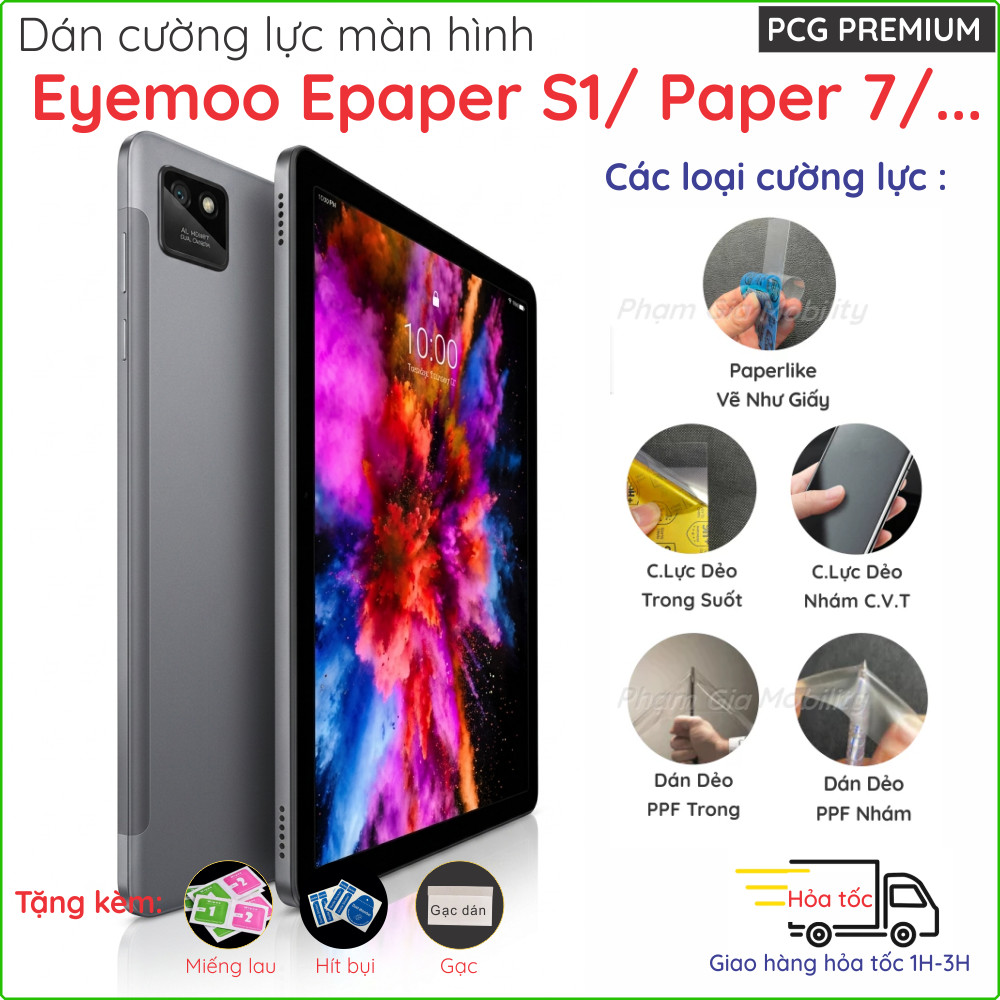 Dán màn hình dành cho máy tính bảng đọc sách Eyemoo Epaper S1/ Eyemoo Paper 7,... loại Paperlike, Na