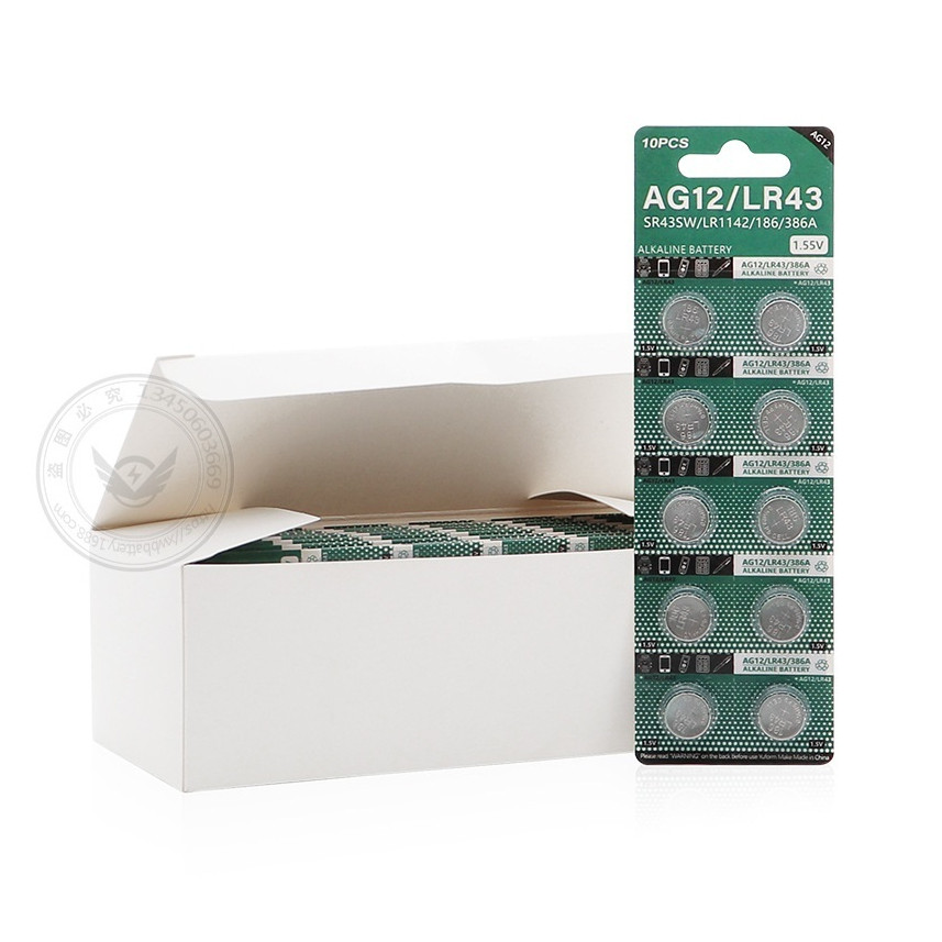 Pin Cúc Áo AG12 LR43 SR43 1.55V Đồng Hồ Máy Đo Đồ Chơi