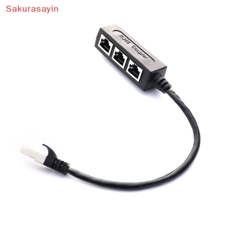 {Sakurasayin} RJ45 Splitter LAN Ethernet Network RJ45 Connector Splitter Adapter Cable mới