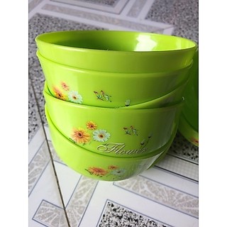 Bộ 10 Chén nhựa hoa văn