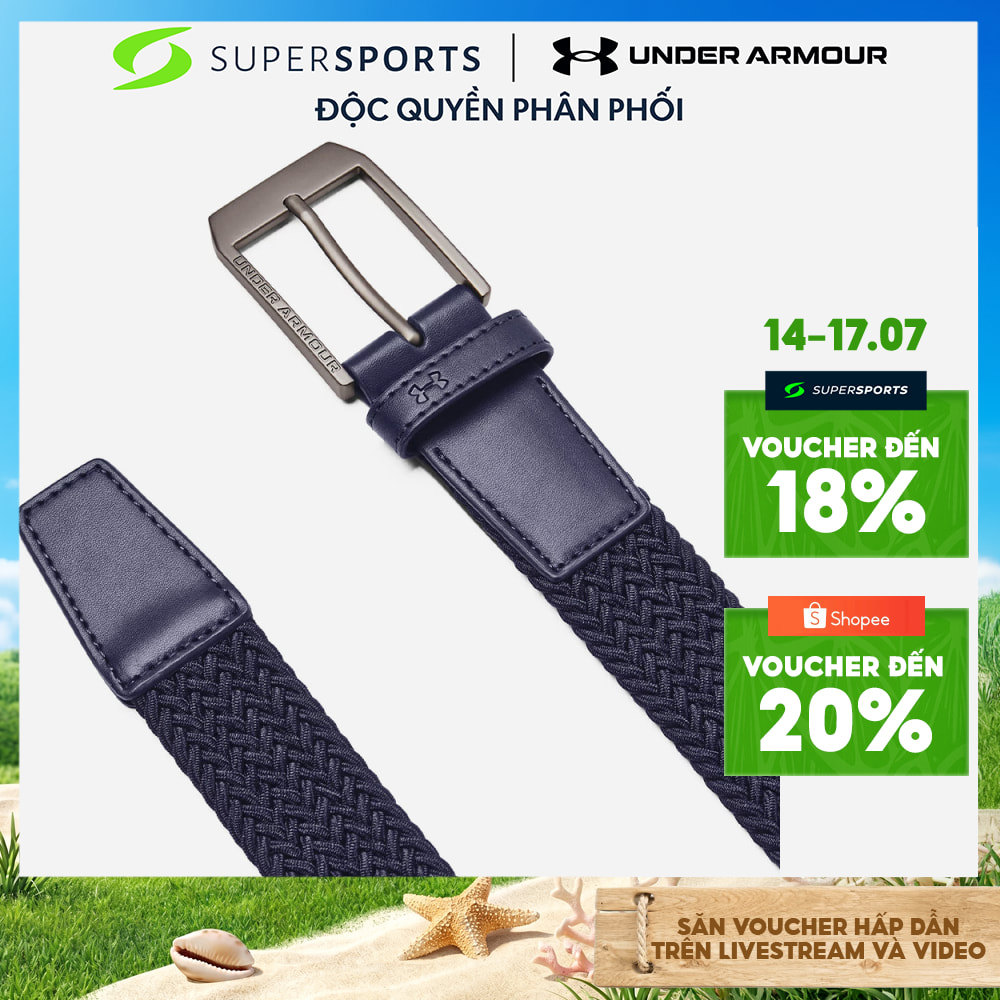 Thắt Lưng Nam Under Armour Braided - Xanh Navy - 1387746-410 LS400