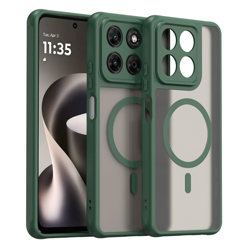 Dành Cho Motorola Moto G47, G37, G37 Power Case ELVEV PC Cứng Chải TPU Mờ Hút Điện Thoại