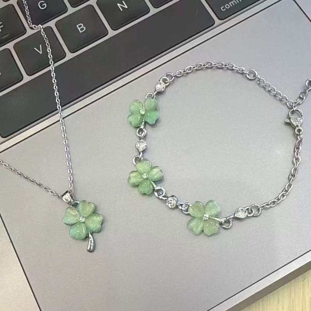 Lucky Clover Lucky Clover Aoye Star Wish Lucky Clover Vòng cổ Opal Niche Vòng tay K7WE