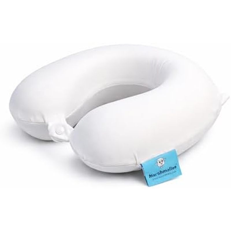 Marshmalloo Travel Neck Pillow, Neck & Chin Support for Airplane, Car | Upgraded Travel Headrest Sle