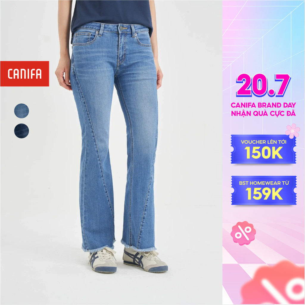 Quần jeans nữ CANIFA ống loe siêu co giã 6BJ24S003